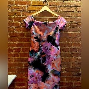 Chiara Boni - Pink Abstract La Petite Robe Mid-Length Dress — Size: 10 (46)